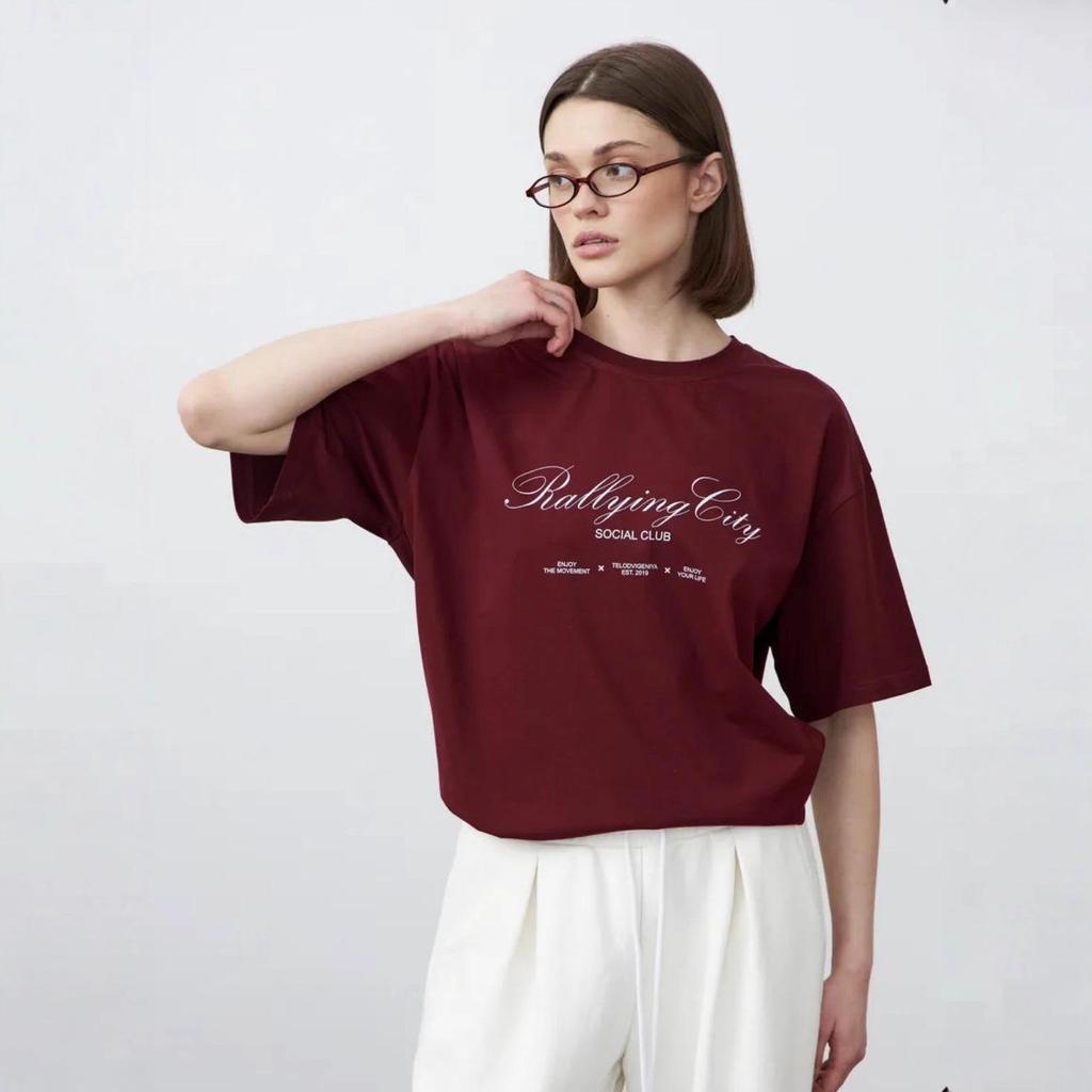 Trendy Oversized European-Style Graphic T-Shirt, 100% Cotton, Short Sleeve