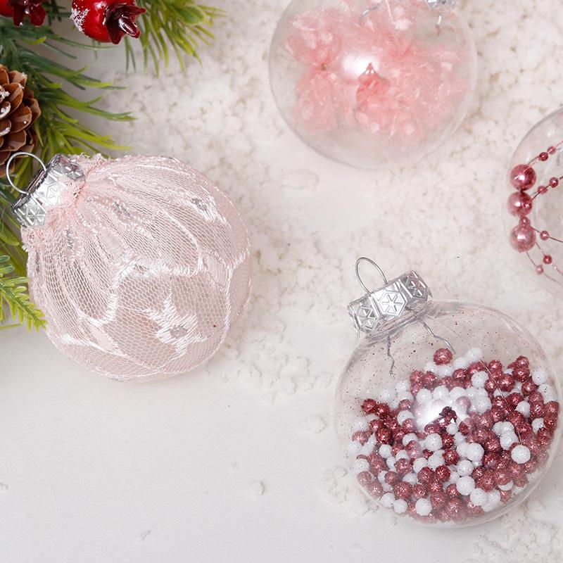 6cm Christmas Tree Balls Ornament Pink Blue Xmas Hanging Tree Bauble Pendants Home Party Decor Navidad 2026 Decoración Gift