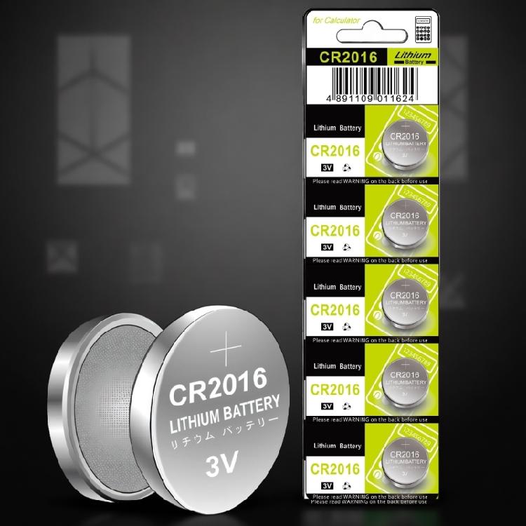 10/5PCS CR2016 Coin Cell Batteries User Friendly Stable Power Button Battery for Clocks Watch Gaming Controllers