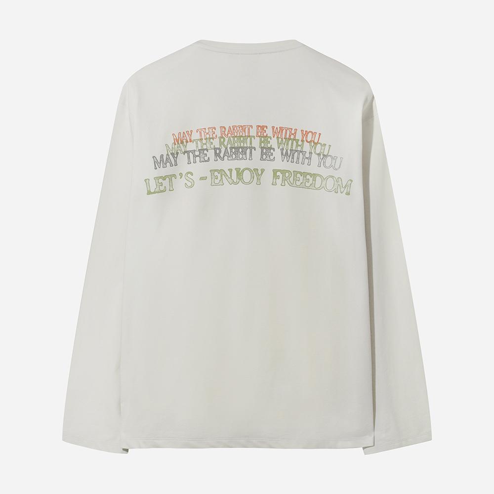 DOD Lettering Graphic Long Sleeve T-Shirt (Ivory)
