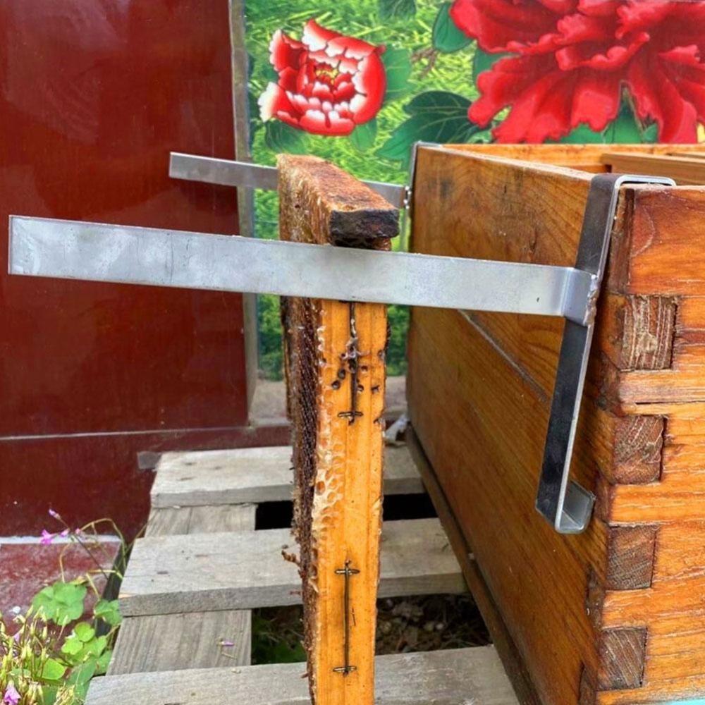 2pcs/set Stainless Steel Beekeeping Frame Support Holder Multifunctional Rustproof Bee Hive Storage Shelf Stable Bee Hive tool