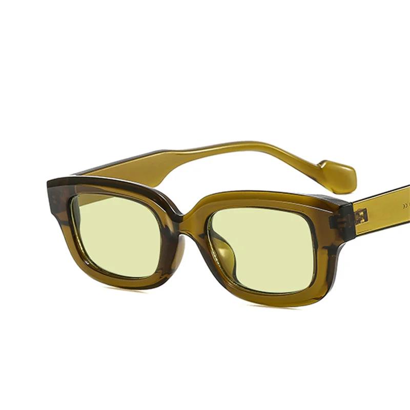 Vintage Cat Eye Sunglasses Women Green Rectangle Frame Designer Inspired Chic Shades For Unisex Eyeglasses Uv400