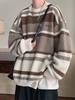 Men's Retro Japanese Striped Knitted Sweater Jacket - Autumn/Winter, Thick & Trendy