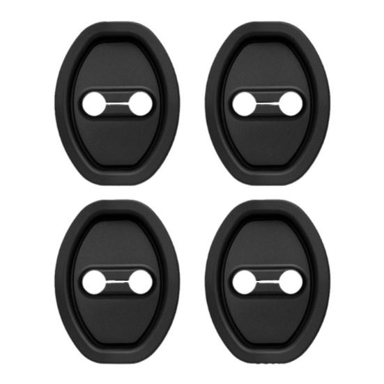 4Pcs Silicone Car Door Latch Protective Cover Universal Shock Absorption Door Lock Cover Anti-Rust Door Lock Shield for Vehicle Lock Cylinder