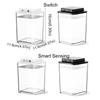 Transparent Betta Fish Tank USB Charging Intelligent Sensing Desktop Fish Bowl LED Light Plastic Figure Display Case Aquarium