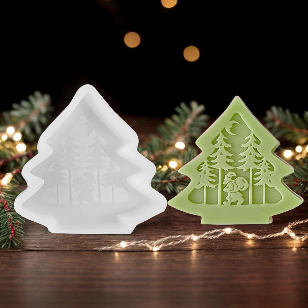 Tree Silicone Mold Soap Making Tool Silicone Christmas Molds For Child Home Decor Holiday Festival Birthday Table Food Small