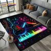 Note Music Colorful Musical Score Cartoon Dream Carpet Rug for Living Room Bedroom Home Sofa Decoration,Kid Non-slip Floor Mat