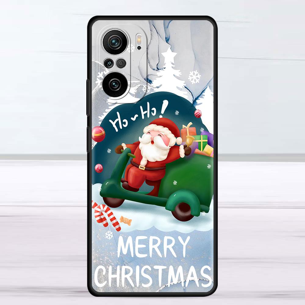 Marble Cute Santa Snowman Case For Xiaomi Redmi Note 11 10 9 Pro K40 10S 9S 9A 9C Phone Cover 9T 8 8T 7 11T Silicone Shell