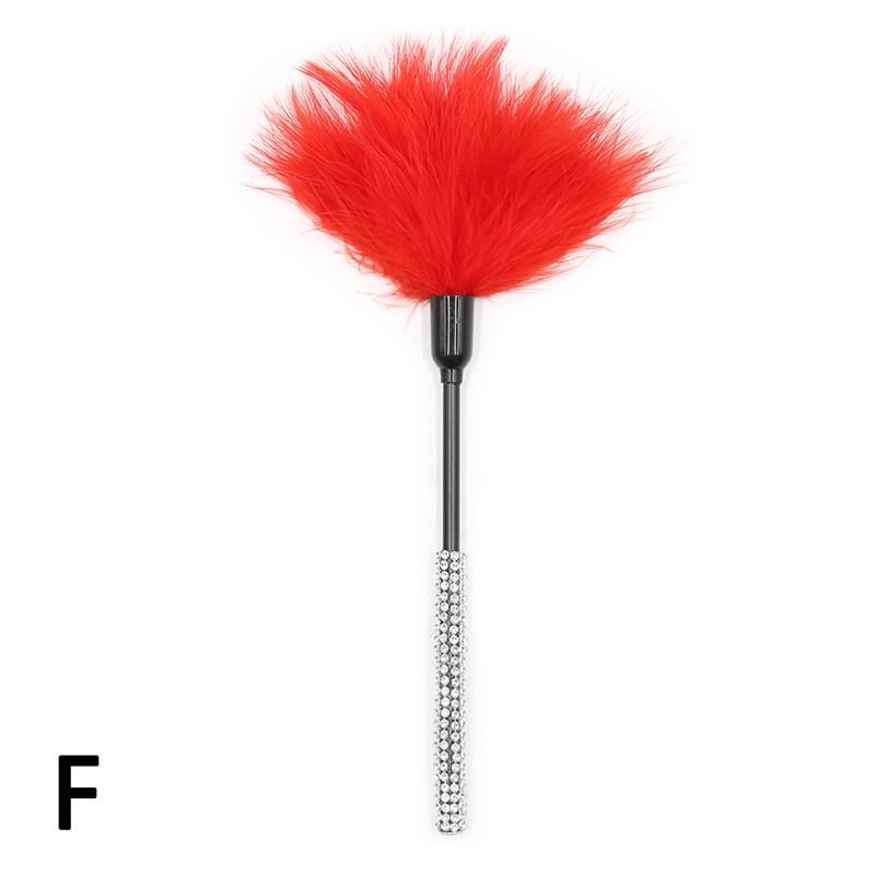Multi Color Variety Sexy Feather Tickled Whip Flirting Teasing Stimulating Kinky Paddle Whips BDSM Fetish Mischief Adult Sex
