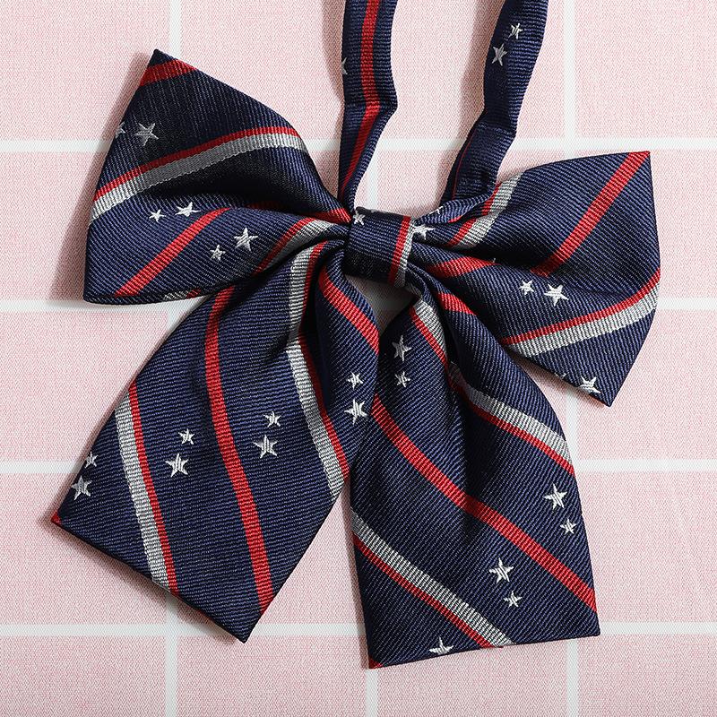 Jk Japanese Plaid Korean Version Of Collar Flower Graduate Female Collar Flower College Wind Streamer Jk Bow Shirt Accessories Sailor Suit