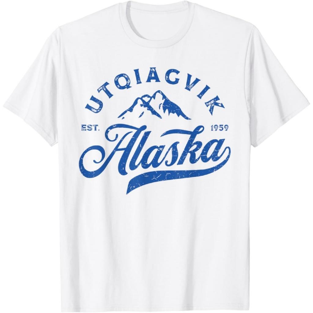 Utqiagvik Alaska AK Vintage Mountains Vacation Souvenir T-Shirt
