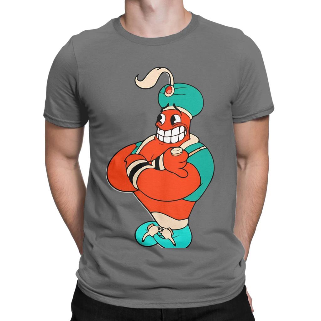 Genie Djimmi The Great Graphic Funny 100 Cotton TShirt Cuphead Tops Tees For Unisex