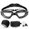 Swimming Goggles Set HD Anti Fog Swim Eyewear Cap Bag Men Women Professional Silicone Waterproof Swimming Glasses with Earplugs