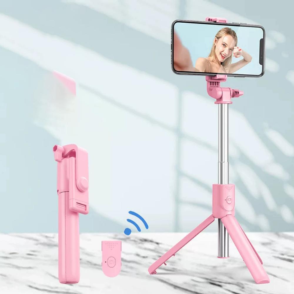 1PC Mini Mobile Phone Bluetooth Selfie Stick Live Streaming Photography Portable All-In-One Telescopic Tripod Stand