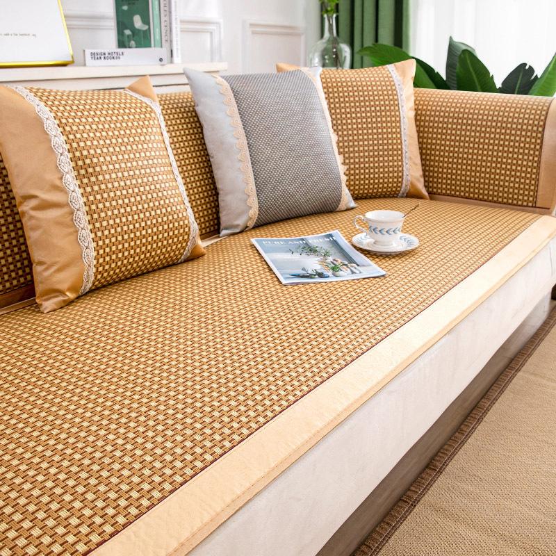 Rattan Mat Sofa Cushion Summer Non-Slip Mat Seat Cushion Ice Cushion Sofa Cover Summer Modern Ice Rattan Mat Seat Cover