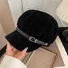 Fashionable Retro Newsboy Hats Suede Octagonal Hat Classic Design Japanese-Style Cap  Daily Travel