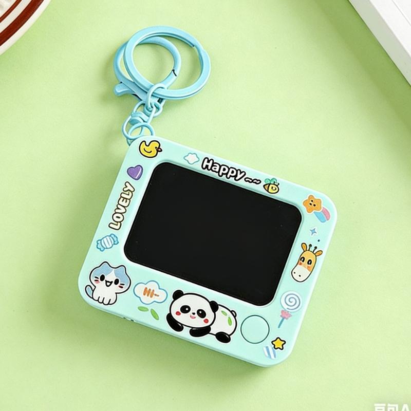 Portable Erasable Board Miniature Doodles Keychain for Artists Schoolbag Pendant Painting Keyring Accessory