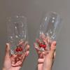 Doppelwandiger 3D-Weihnachts-Kirschglasbecher - Handgefertigt, Hitzebeständiger Kaffeebecher Geschenk