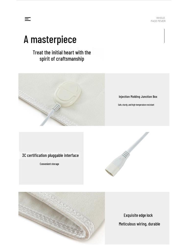 Heated Office Chair Cushion with Backrest - Electric Warming Pad for Autumn and Winter