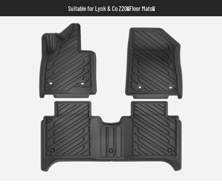 Lynk & Co Z20 2025 Dirt-Resistant TPE Floor Mats, Trunk Mat, and Seat Backrest Pad