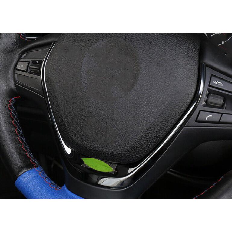 Steering Wheel Decor Cover Trim Fit For BMW 3 4 Series GT 2013- Black Steel