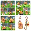 Simulation Capybara Capybara Plush Keyring Cloth Doll Capybara Plushie Keychain  Birthday Gift