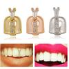 Aparelho Dentário Formato de Coração Zircônia Cúbica Homens Mulheres Hip Hop Barra Vertical Aparelho para Halloween