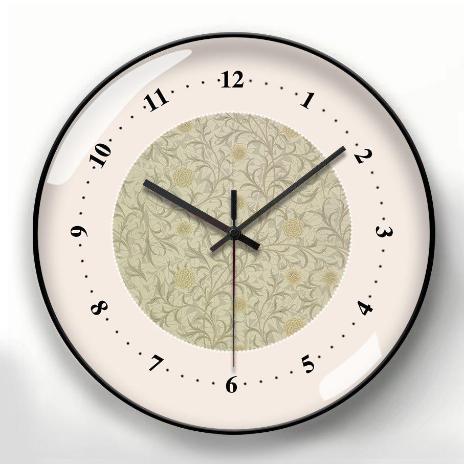 

1 PC Minimalist Plant Pattern Wall Clock Silent Wall Watch Boho Home Decor Creative Gift For Art Lovers Round Wall Clock (green,8 inch) зелёный