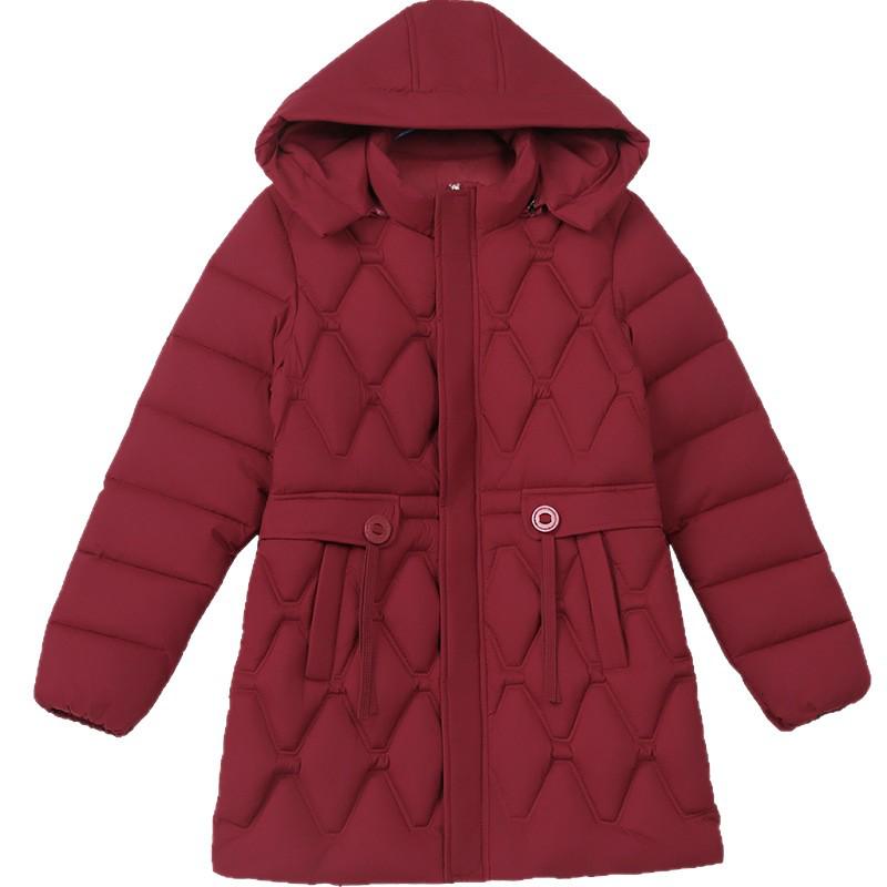 Women's Mid-Length Hooded Down Jacket - 2025 Autumn/Winter Slim Fit