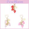 Cute Heartshaped Strawberry Sunflower Keychain With Metal And Acrylic For Girls And Teens