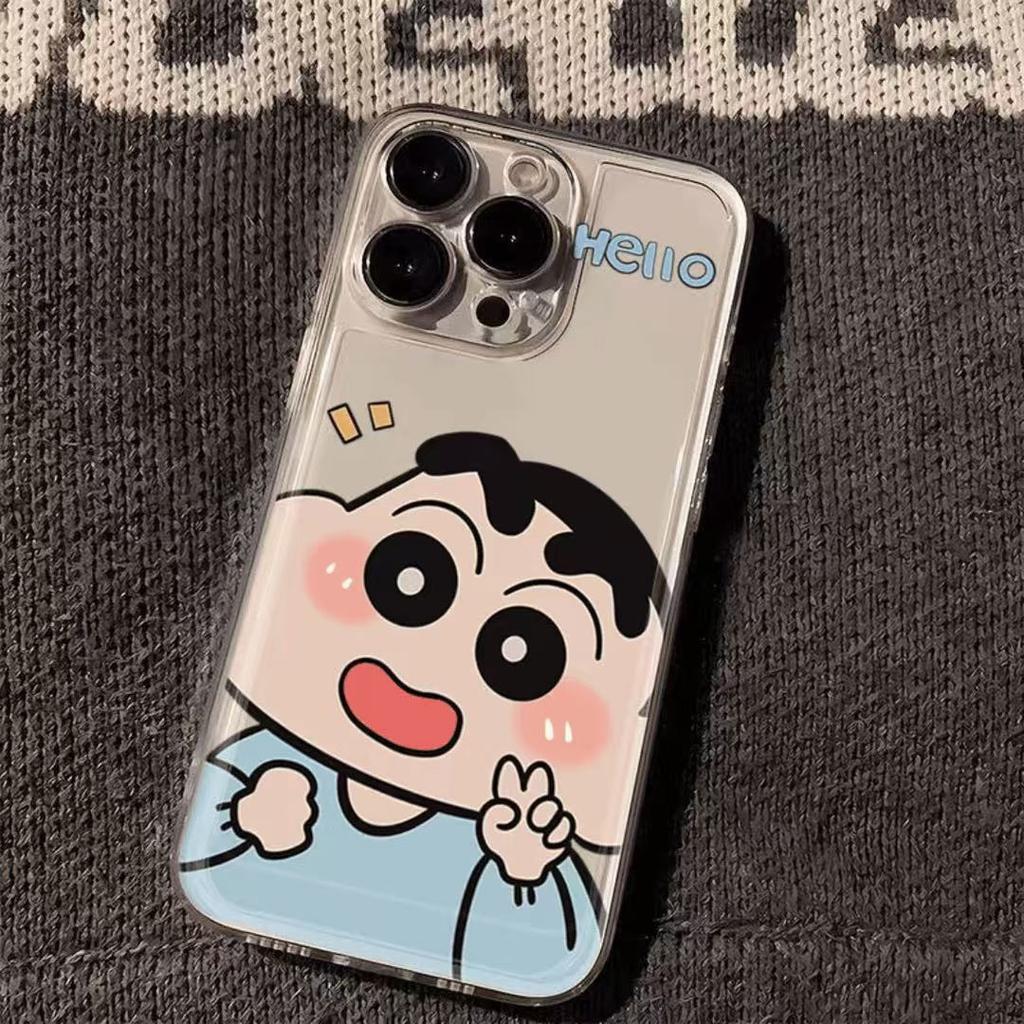 Cute personality applies to iphone17promax mobile phone case transparent apple 15 anti-drop 14 pro Japan and Korea 13/16