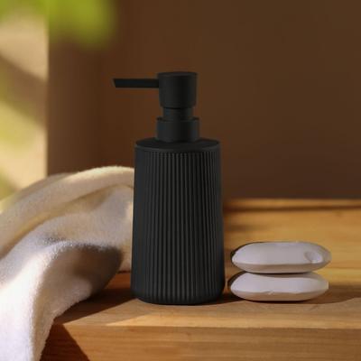 Distributeur de Savon Désinfectant Mousse pour les Mains Bouteille à Grand Diamètre avec Bouchon Design Moderne Côtelé Bouteille Pompe à Liquide Polyvalente
