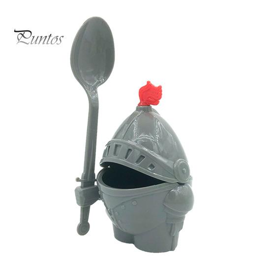 Подставка для вареных яиц дизайн рыцаря легко моется многоразовый жесткий пластиковый держатель для яиц с ложкой детские игрушки A 870₽