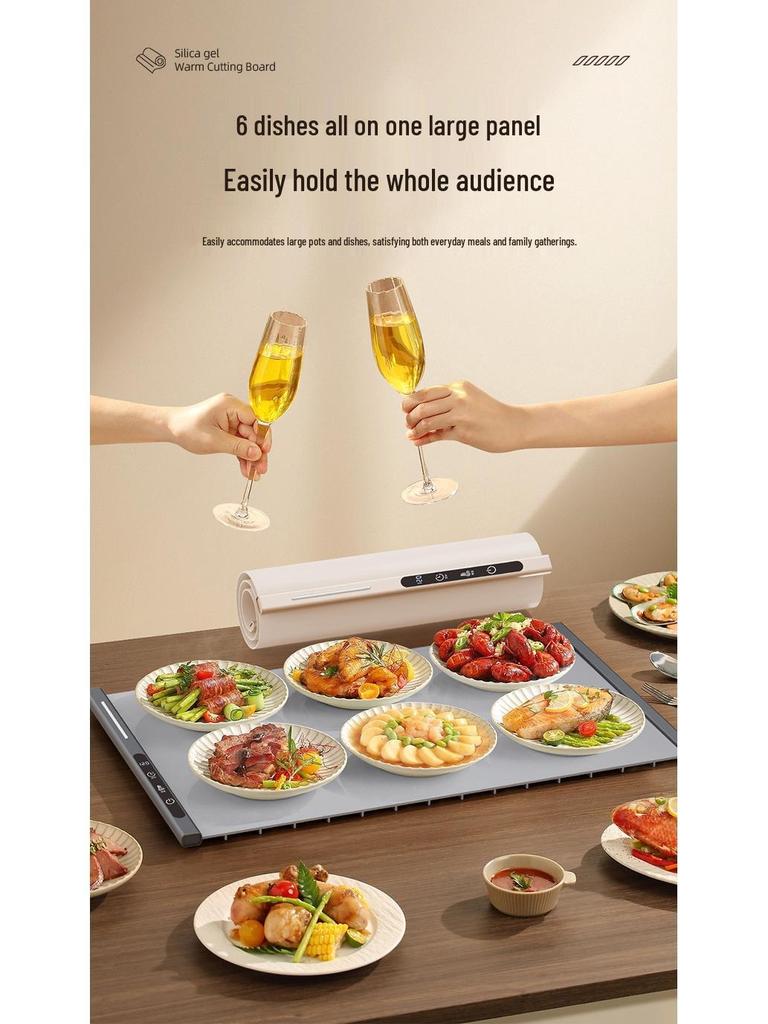 Folding Silicone Food Warmer Pad with Intelligent Temperature Control