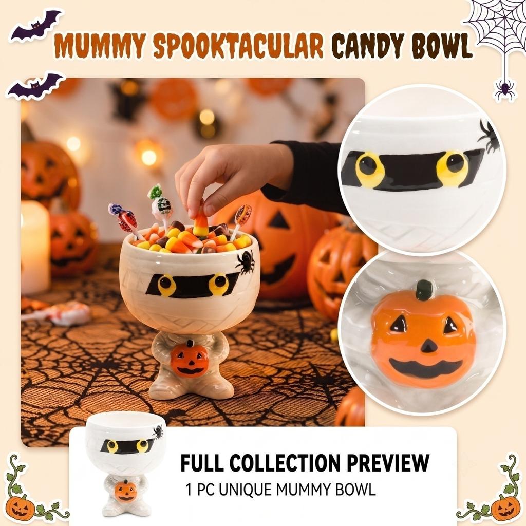 Halloween Decorative Candy Bowl for Holiday Treats and Party Snacks