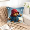 Classic P-Paddington B-Bear-Es Square Double-Sided Printed Pillow Case Bedroom Bedside Pillow Sofa Cushion Cover