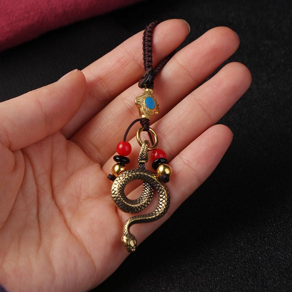 Wealth Snake Key Ring Brass Car Key Chain Charm Zodiac Keychain  Women