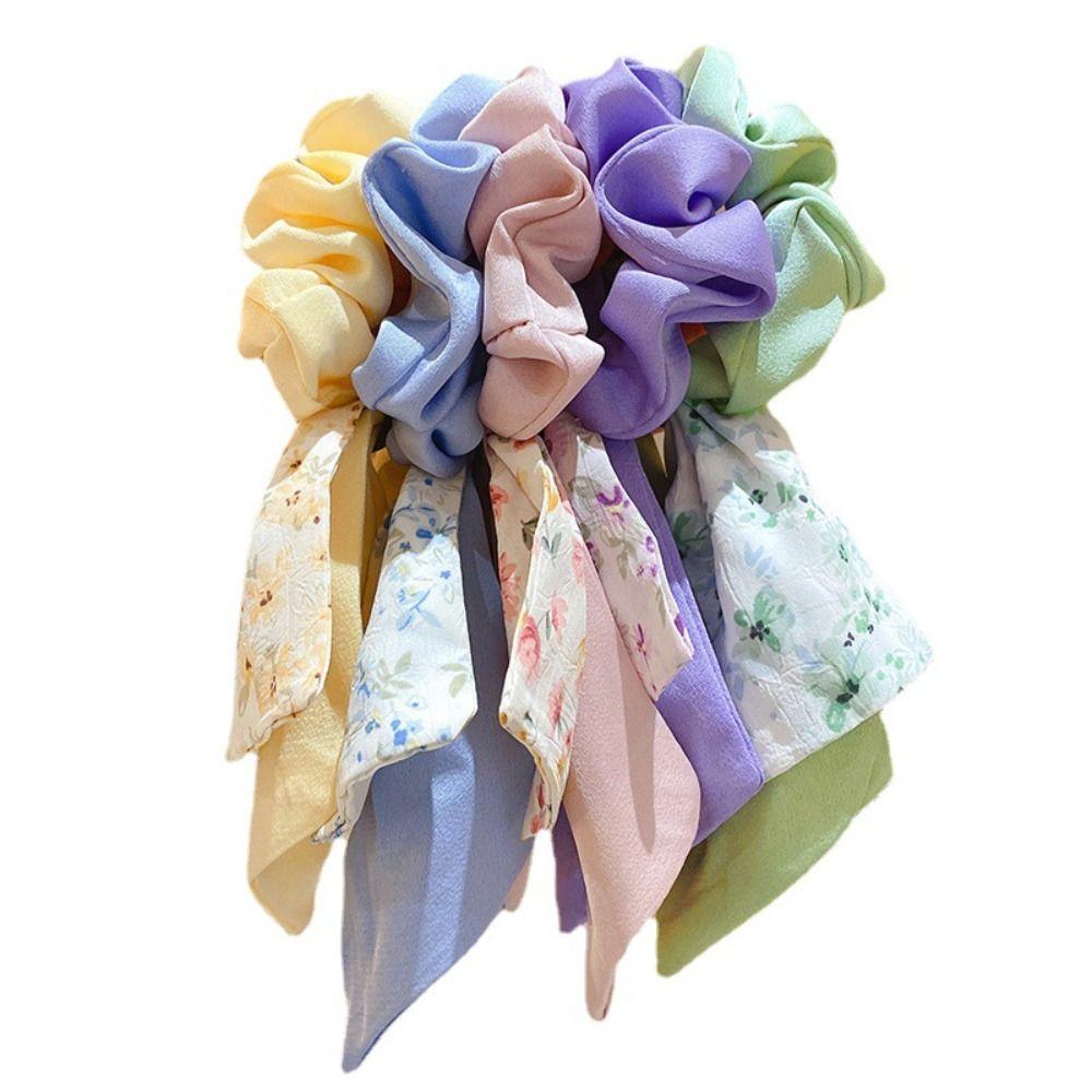 Ribbon Bow Printing Hair Rope Printing Hair Ribbon Sweet Intestine Hair Loop