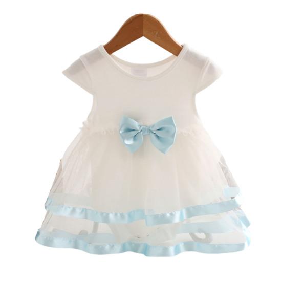 Mädchen Kleid Schöne Net Garn Spleißen O-ansatz Baby Einteiliges Strampler Mesh Kleid für Party