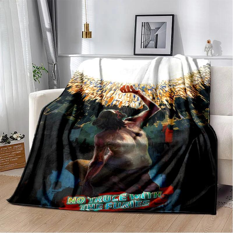 Disco Elysium Game Gamer Cartoon Blanket,Soft Throw Blanket for Home Bedroom Bed Sofa Picnic Travel Office Cover Blanket Kids