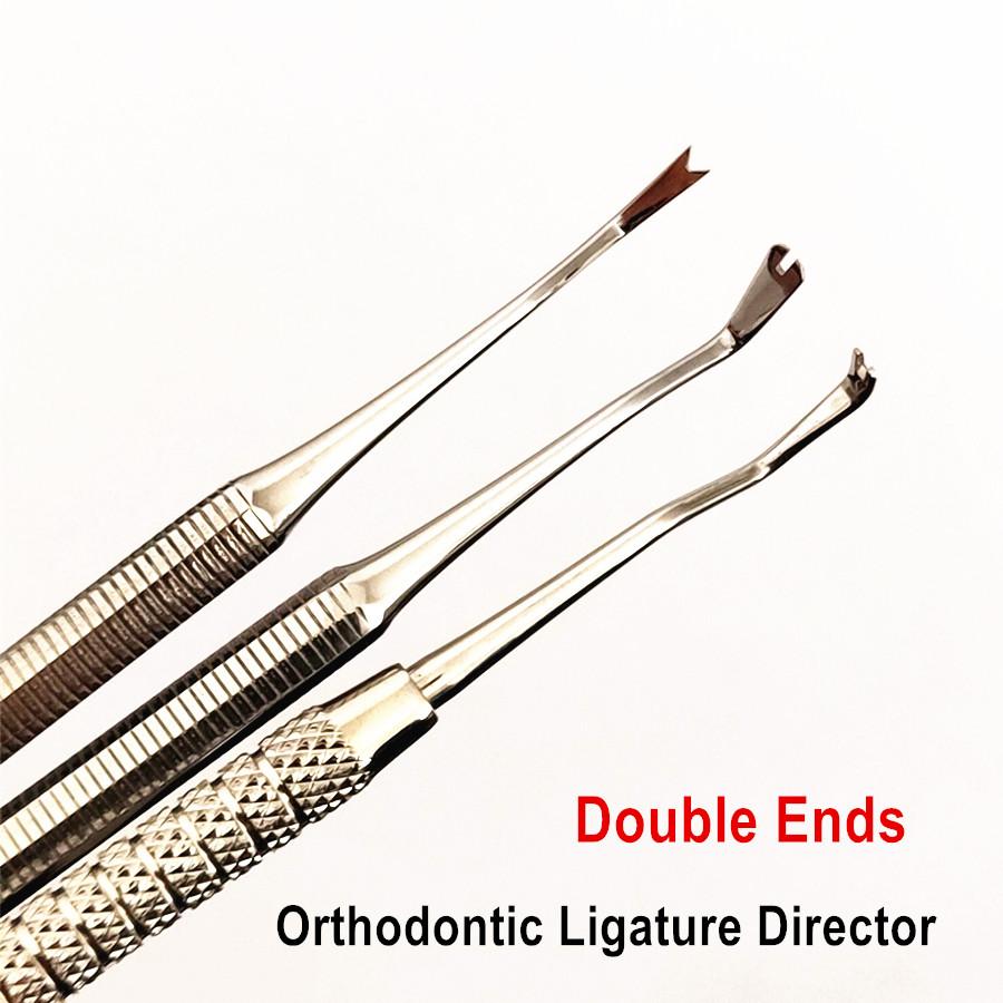 Dental Orthodontic Double Ended Ligature Director Curved with Scaler Fine Narrow Dentist Tool Instrument