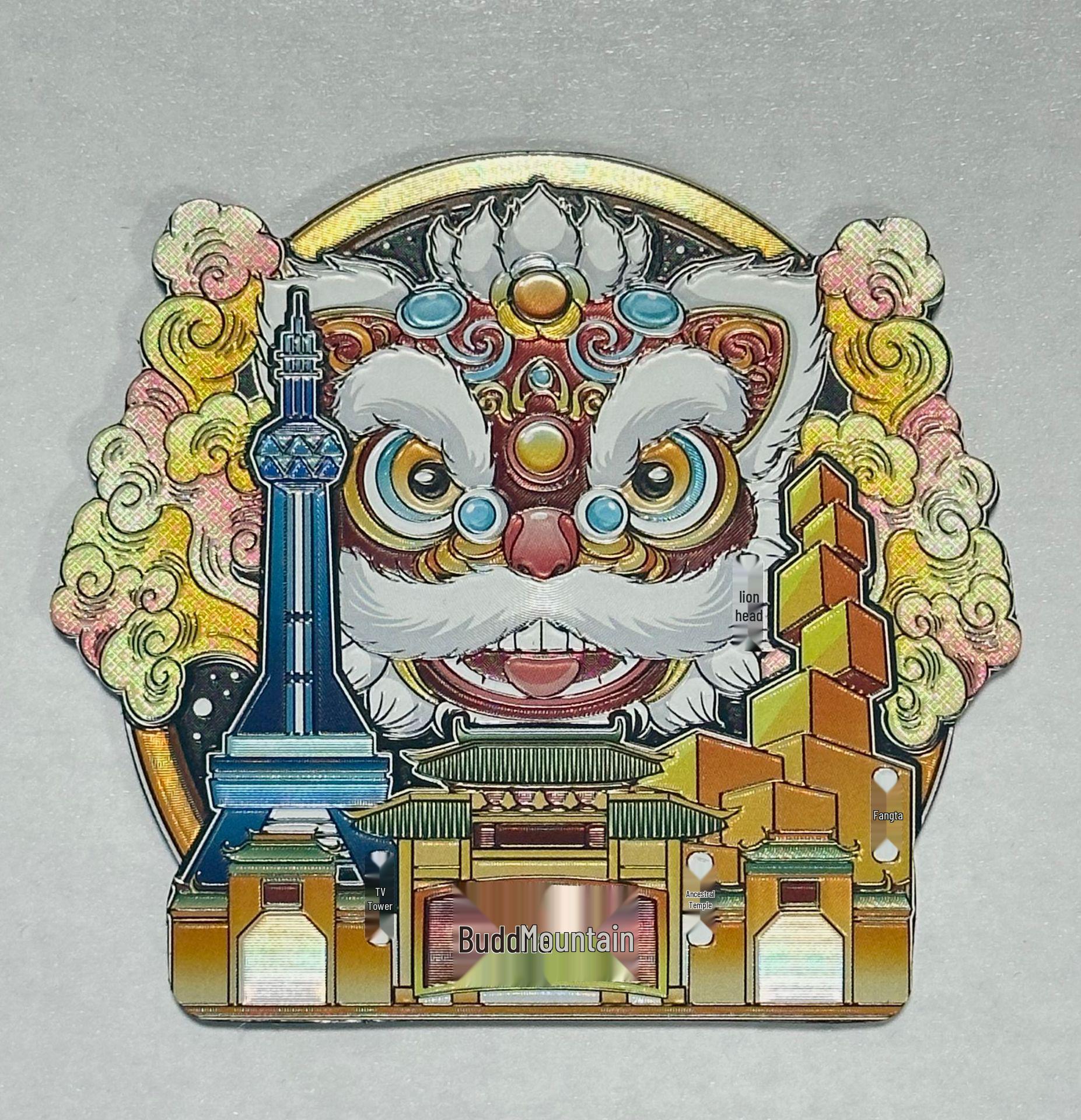 Zhuhai City Wooden Stamp Refrigerator Magnet - Guangdong Scenic Spots and Tourist Attractions