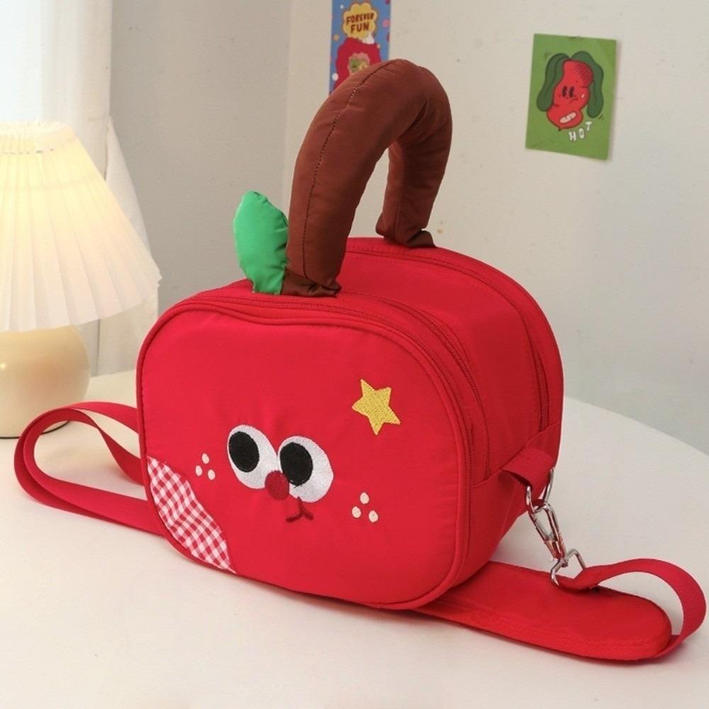 Handle Fruit Plaid Makeup Bag Storage Travel Cosmetic Container  Data Cable Storage