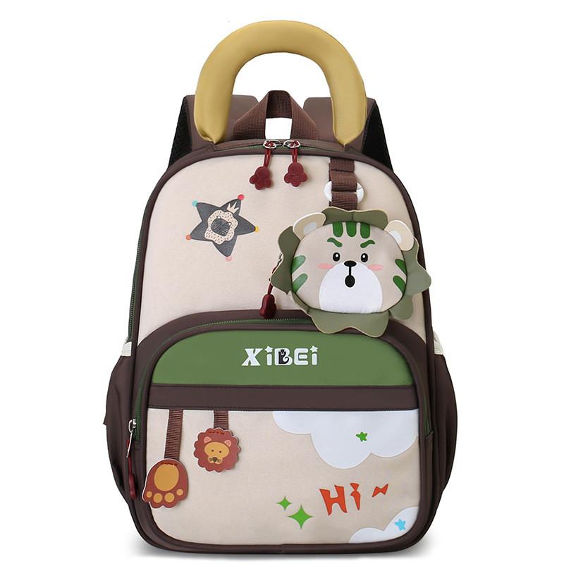 

Childrens Educational Backpack With Cartoon Theme And Ventilated Nylon Material For Nursery Brown