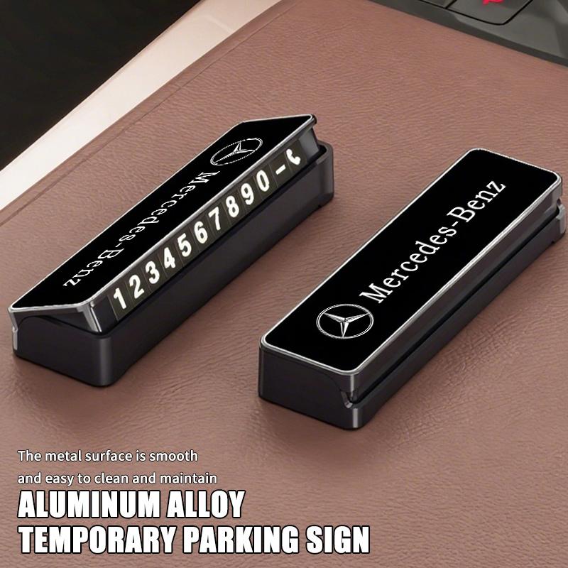 Car Temporary Parking Card Phone Number Hidden Stop Sign Card Plate For Benz Exclusive AMG SPRINTER V CLASS VIANO W124 W203 W204
