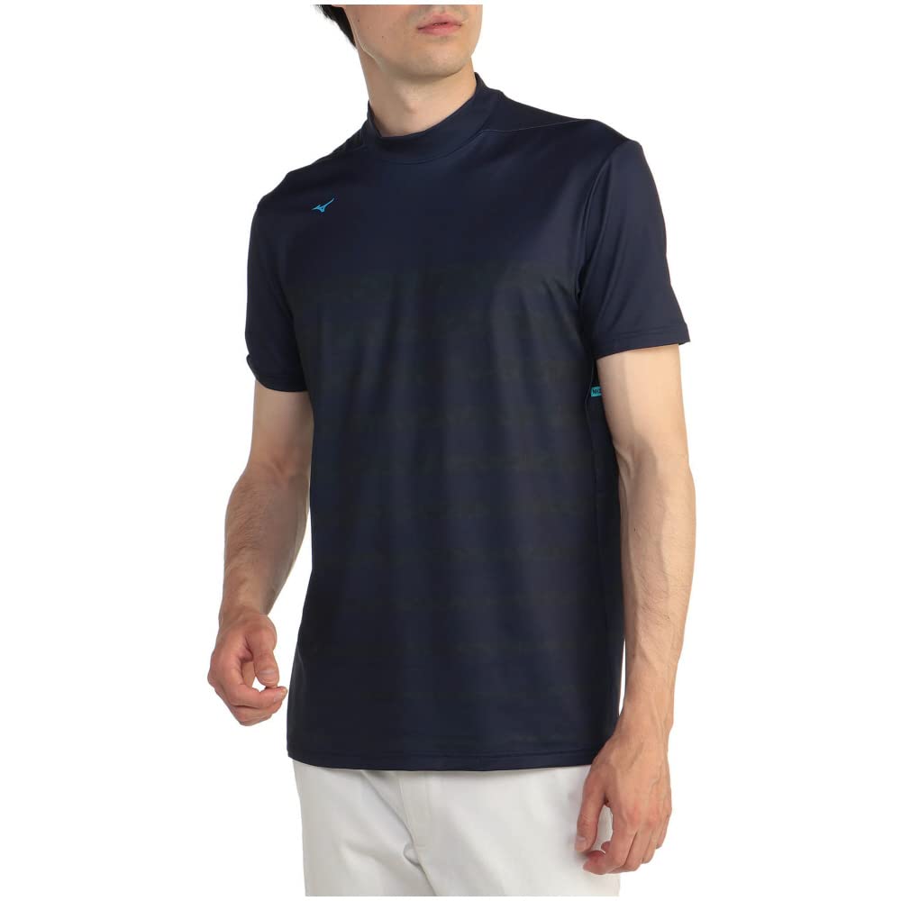 

Mizuno Solar Cut Golf Short Sleeve Mock Neck Extremely UV Deep XL Shirt, Cool, Stretch, Protection, E2MA2005, Navy,