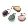Natural Raw Irregular Fluorite Stone Pendants For Women Amethyst Rose Quartz Healing Crystal Pendant Vintage Men Jewelry Making