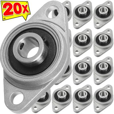 20/1pc Zinc Alloy Pillow Block Bearing KP08 KFL08 8mm Inner Bore Shaft Bearings Bracket Self-Alignment Mounted Ball Bearings