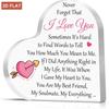 2D Flat, 2D Flat Anniversary Plaque for Wife Husband Boyfriend Girlfriend Couple I Love You Romantic Gifts for Her Him Wedding Gifts for Women Men Des