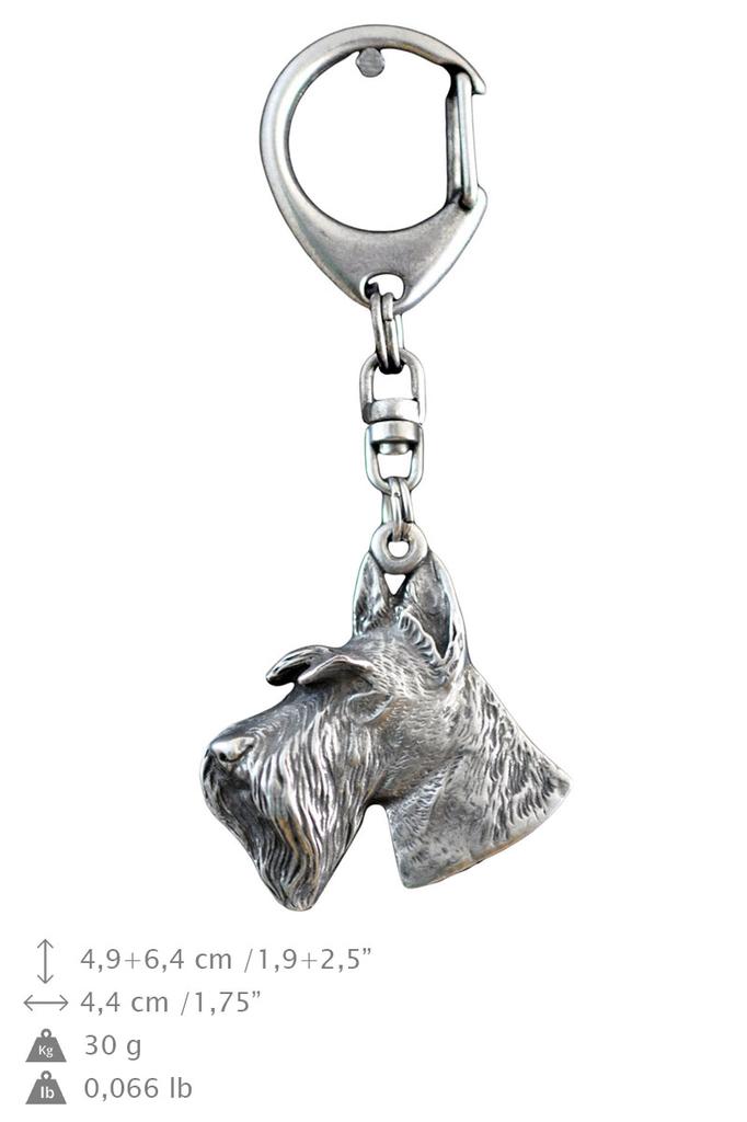 Scottish Terrier, Aberdeen Terrier, Scottie, Aberdeenie I - Versilberter Schlüsselanhänger mit Hund, Handtaschen-Dekoration, Rucksack-Anhänger der Marke Art-Dog